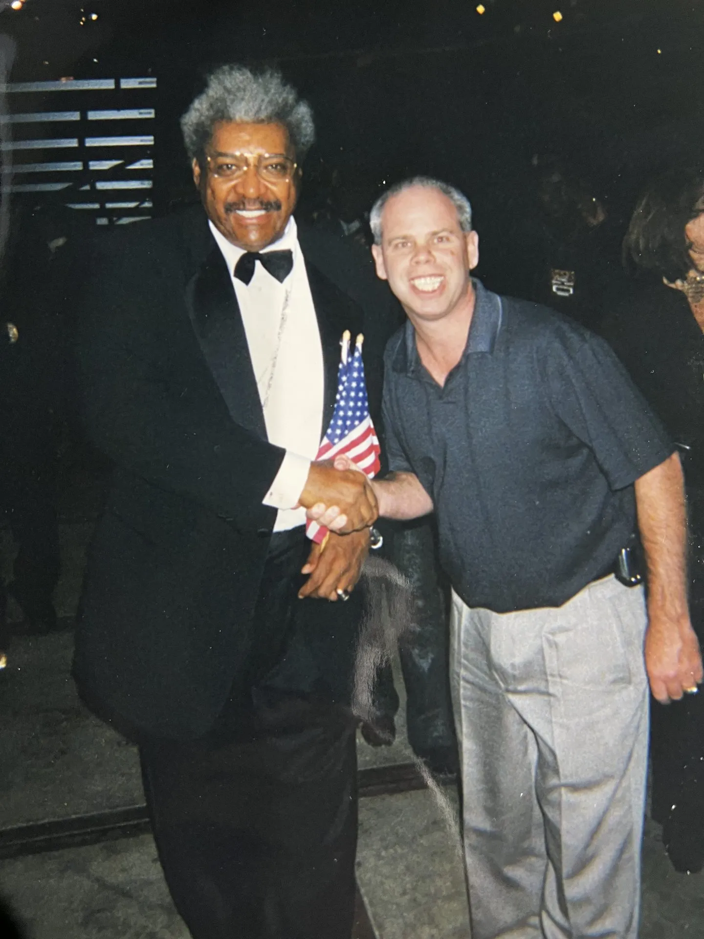 John Peters with boxing promoter Don King